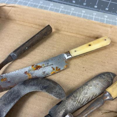 Wood, Bone and Shell Handled Knives