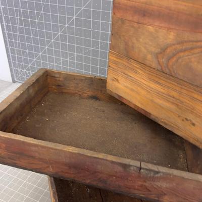 3 Smaller ANTIQUE WOOD CRATES 