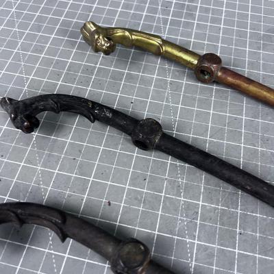 3 Brass Griffin Head Legs 
