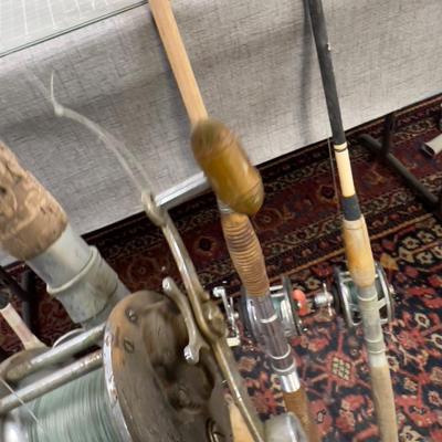 (4) Sea Faring Poles with Reels 