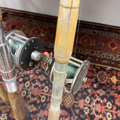 (4) Sea Faring Poles with Reels 