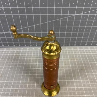 Brass and Copper Pepper Mill