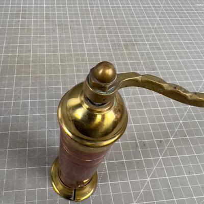 Brass and Copper Pepper Mill