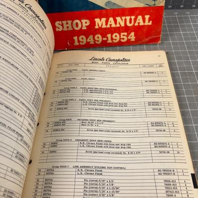 1950's Shop Manual PONTIAC AND LINCOLN