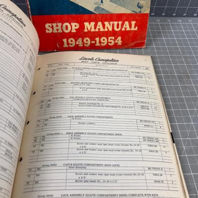 1950's Shop Manual PONTIAC AND LINCOLN