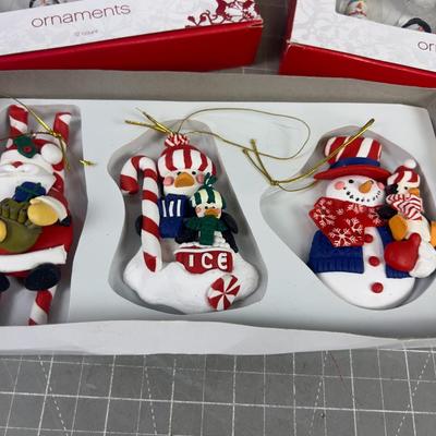 4 Boxes of Mostly SNOWMAN Ornaments 