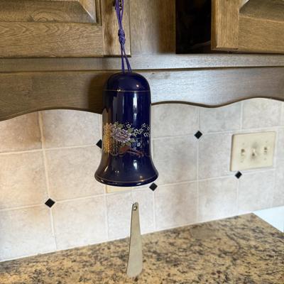 Cobalt blue with peacocks bell