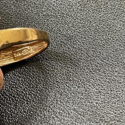 Vintage Diamond 14K Buckle Ring