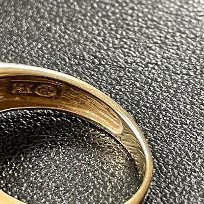 Vintage Diamond 14K Buckle Ring