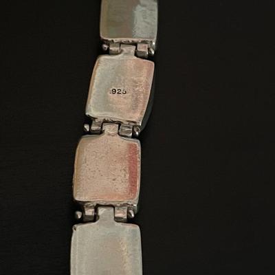 Stunning Larimar/Onyx/Amber Sterling Silver Jewelry Set