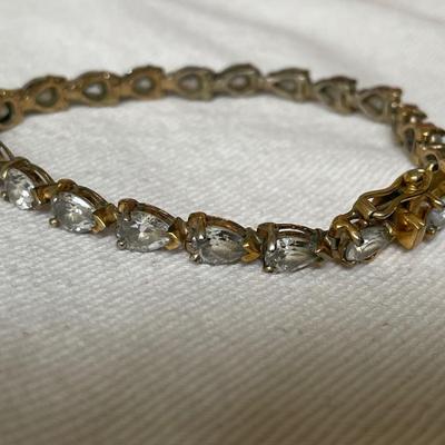 Vintage 925 Teardrop Clasp Bracelet