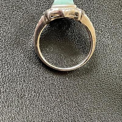 Vintage Sterling Silver Larimar Ring
