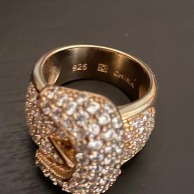 Vintage 925 Buckle Ring