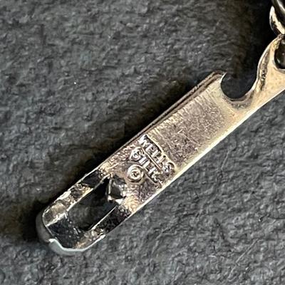 VTG Charm Bracelet Monet w/ 925 Can Opener Charm