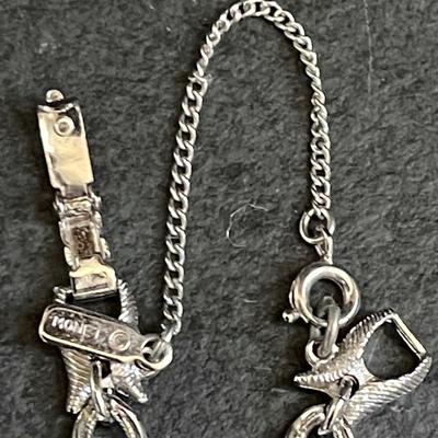 VTG Charm Bracelet Monet w/ 925 Can Opener Charm