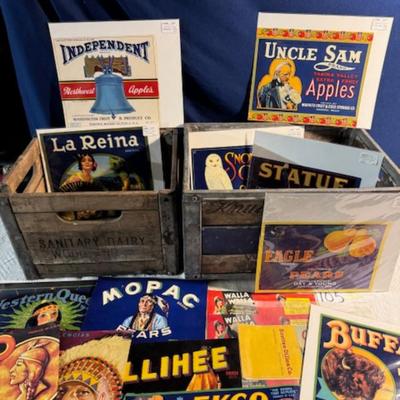 Crates and Vintage Advertisements