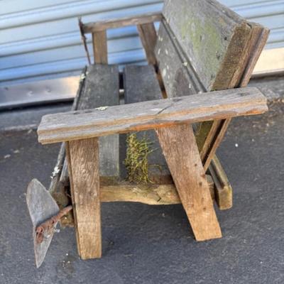 Small Wood Bench and Crate