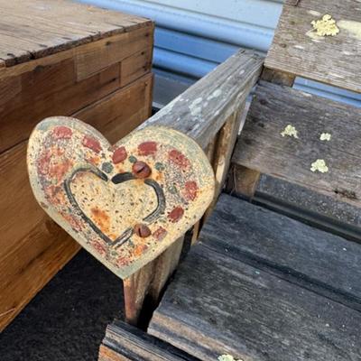 Small Wood Bench and Crate