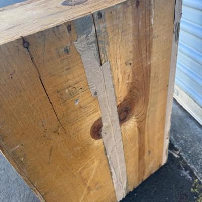 Small Wood Bench and Crate