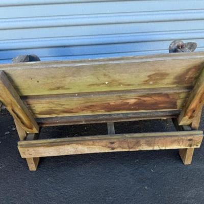 Small Wood Bench and Crate