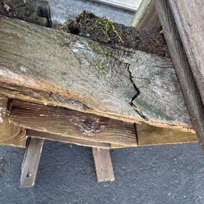 Small Wood Bench and Crate