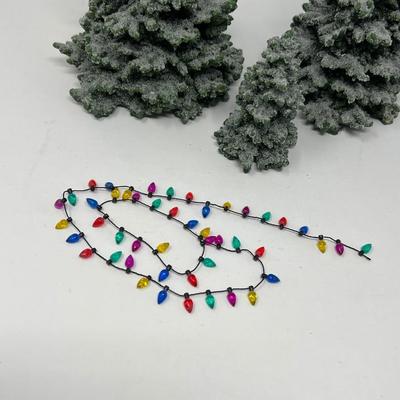 Three Resin Snow Dusted Village Spruce Trees