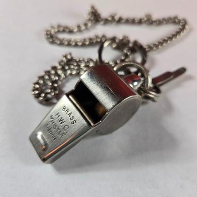 Vintage Boy Scout Whistle with Chain