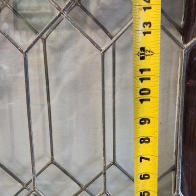 Pair of old leaded glass windows