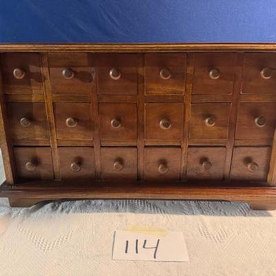 18 Drawer Wooden Chest