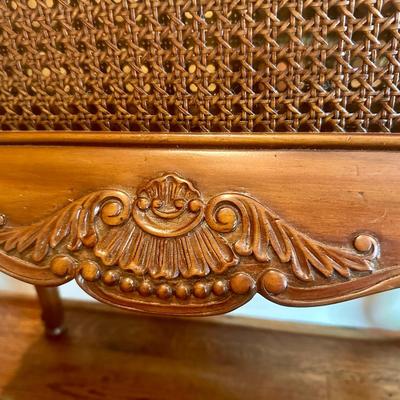 Mainland Smith Mahogany and Rattan Beverage Chiller/Plant Stand