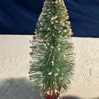 Bottle Brush Trees and Santa