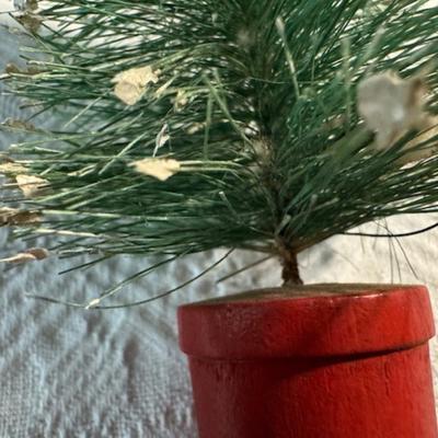 Bottle Brush Trees and Santa