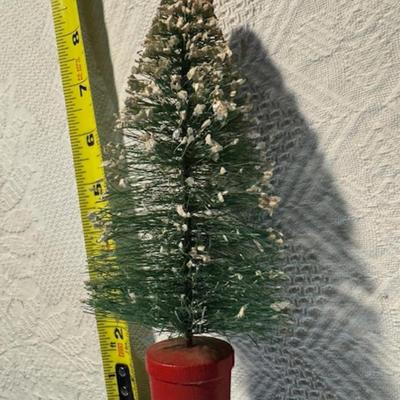 Bottle Brush Trees and Santa