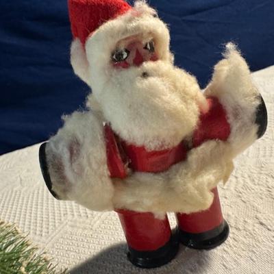 Bottle Brush Trees and Santa