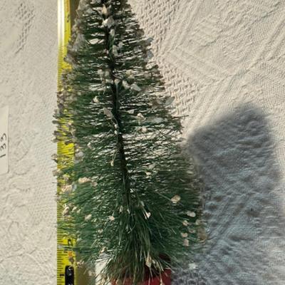 Bottle Brush Trees and Santa