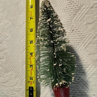 Bottle Brush Trees and Santa