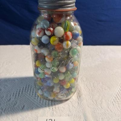Vintage Jar of Marbles