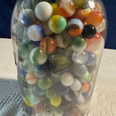 Vintage Jar of Marbles