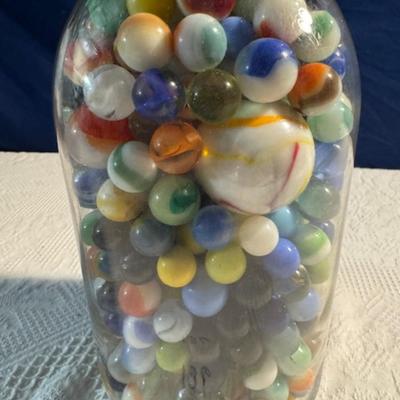 Vintage Jar of Marbles