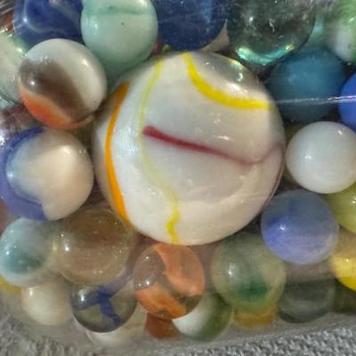 Vintage Jar of Marbles