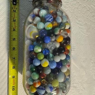 Vintage Jar of Marbles