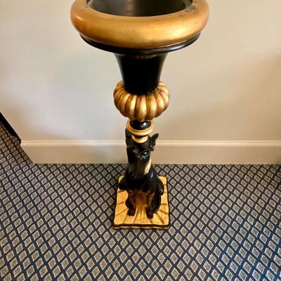 Pair Of Chelsea House Continentaal Parcel-Gilt Carved Wood Whippets