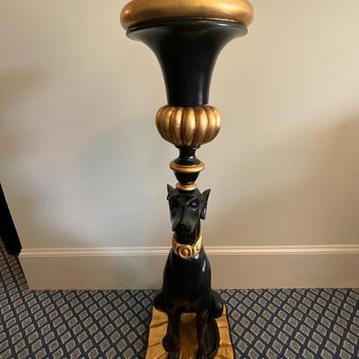 Pair Of Chelsea House Continentaal Parcel-Gilt Carved Wood Whippets