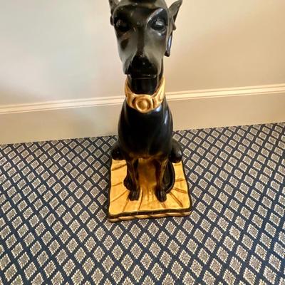 Pair Of Chelsea House Continentaal Parcel-Gilt Carved Wood Whippets