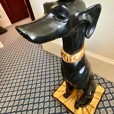 Pair Of Chelsea House Continentaal Parcel-Gilt Carved Wood Whippets