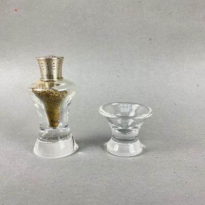 D755 Vintage Steuben Crystal Shaker with Small Steuben Shot Glass