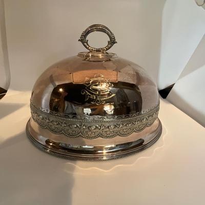 D759 Large Silverplate Meat Dome