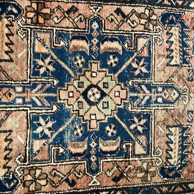U760 Antique Persian Wool Oriental Runner 11' x 3'