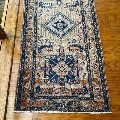 U760 Antique Persian Wool Oriental Runner 11' x 3'