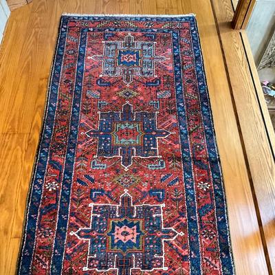 U761 Antique Heriz Oriental 13' Runner Rug